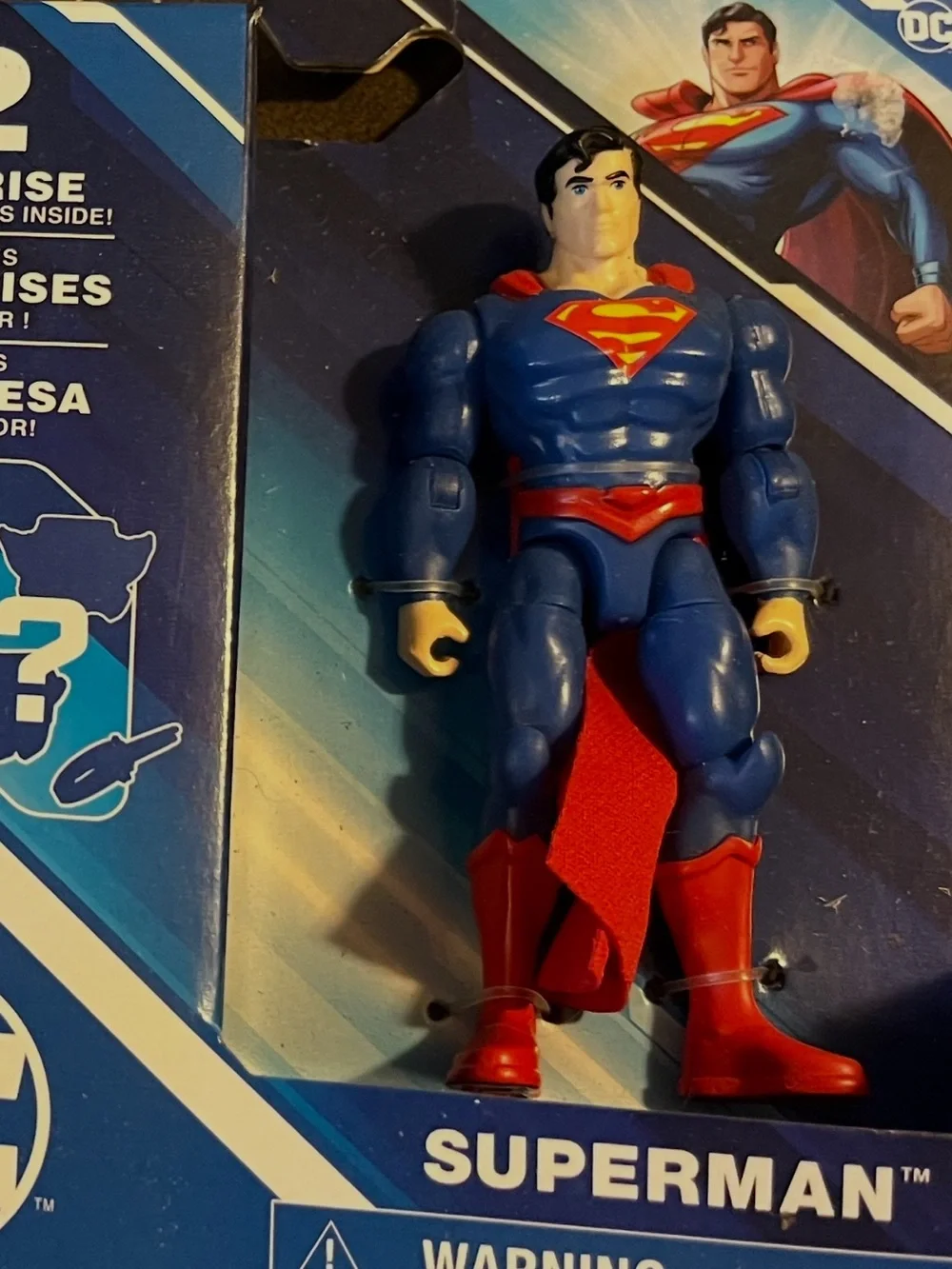 DC Wonder Woman Action Figure and Superman- Red, Blue, Yellow